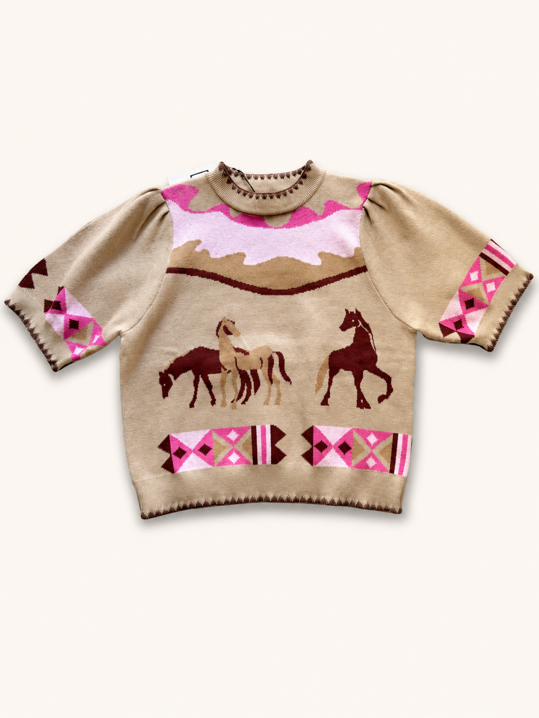THML Pink Marled Knit Sweater