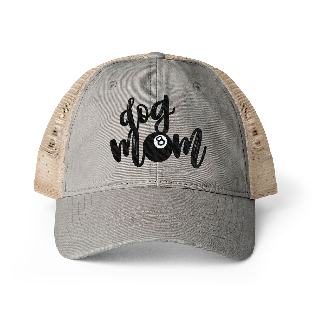 Dog Mom Washed Mesh-Back Cap