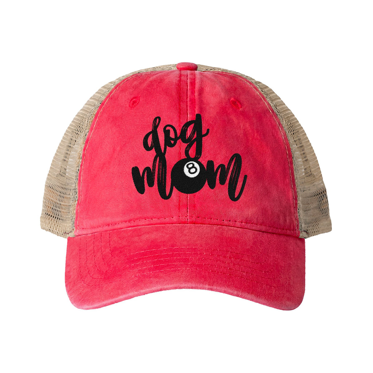 Dog Mom Washed Mesh-Back Cap