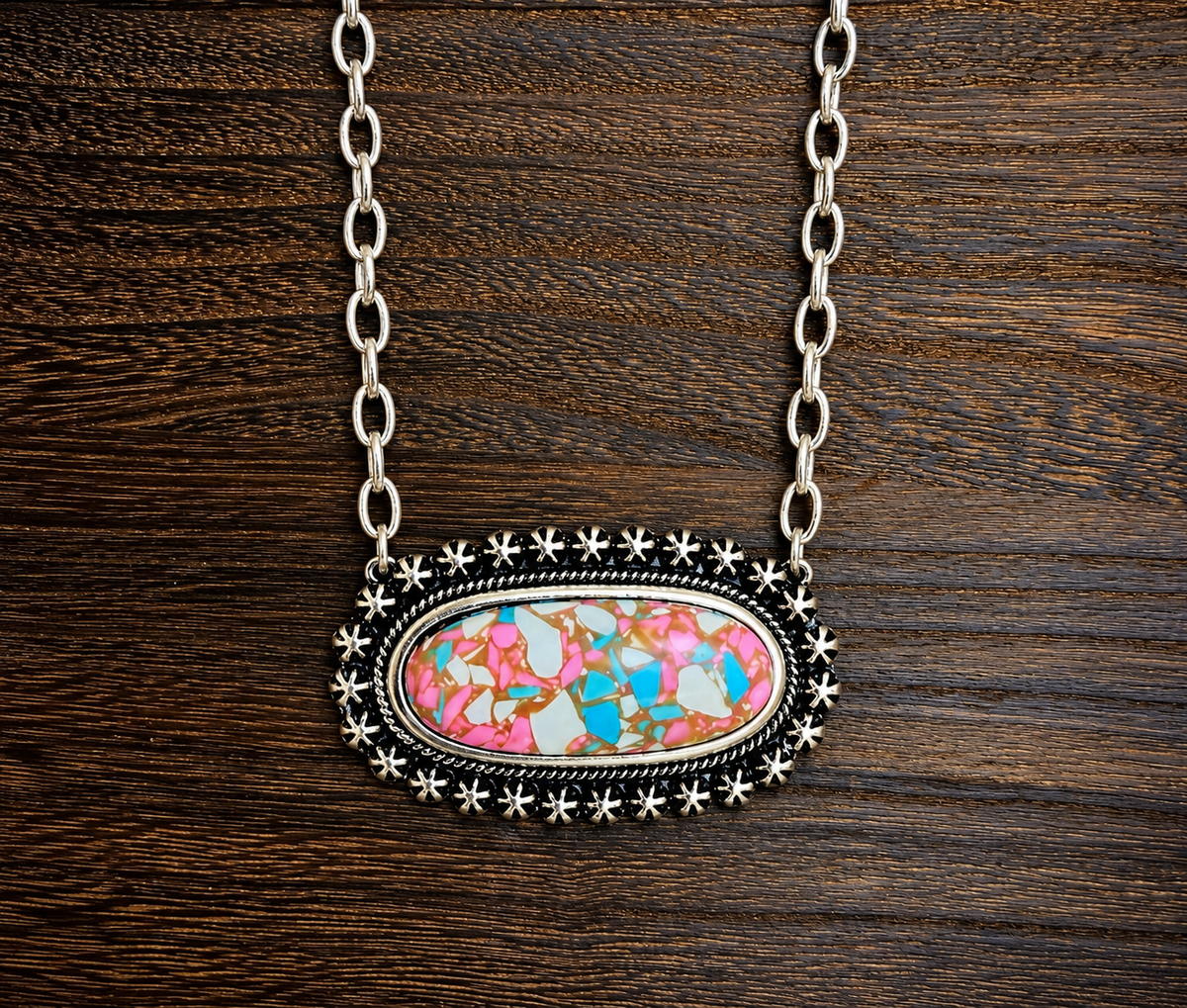 After Hours Cotton Candy Stone Necklace