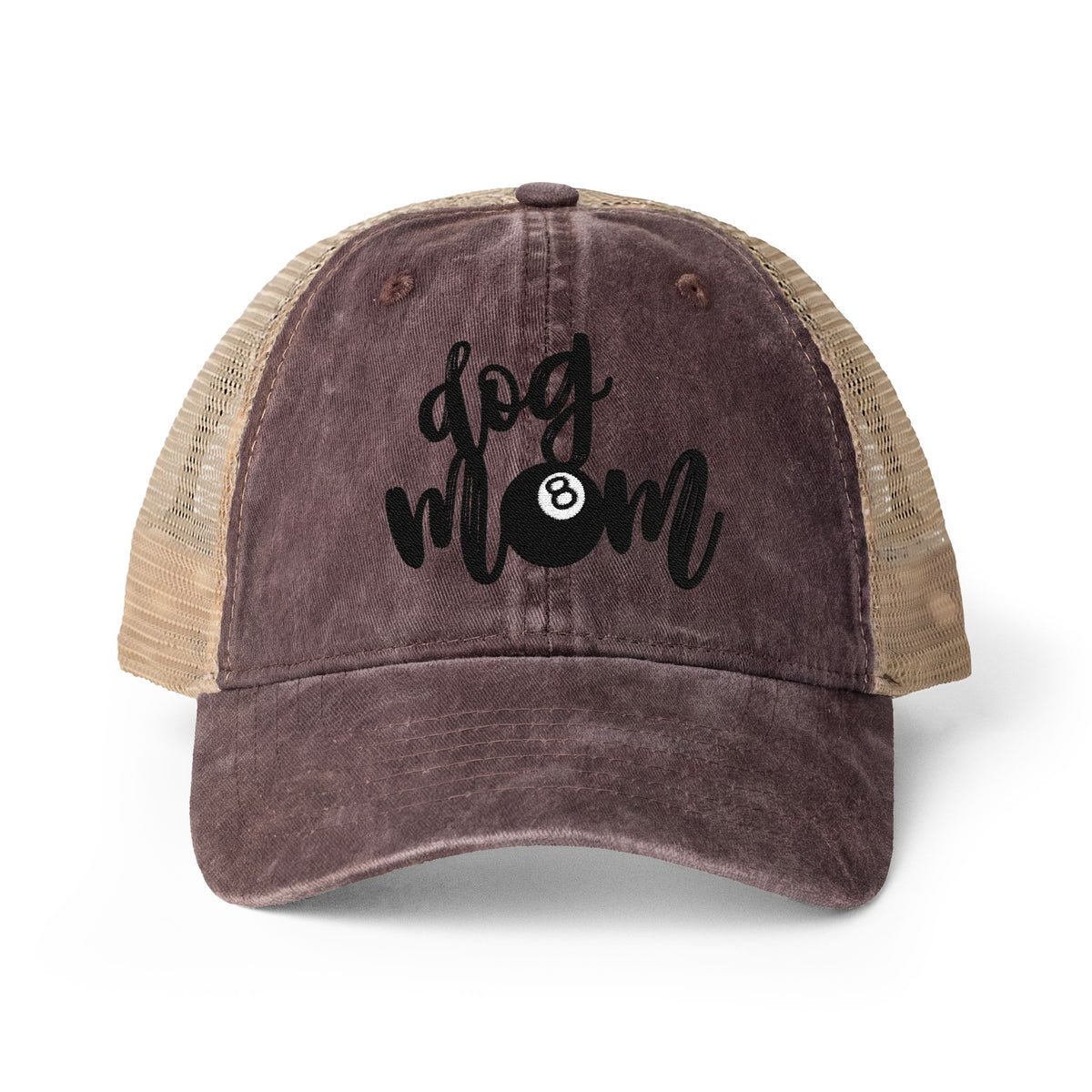 Dog Mom Washed Mesh-Back Cap