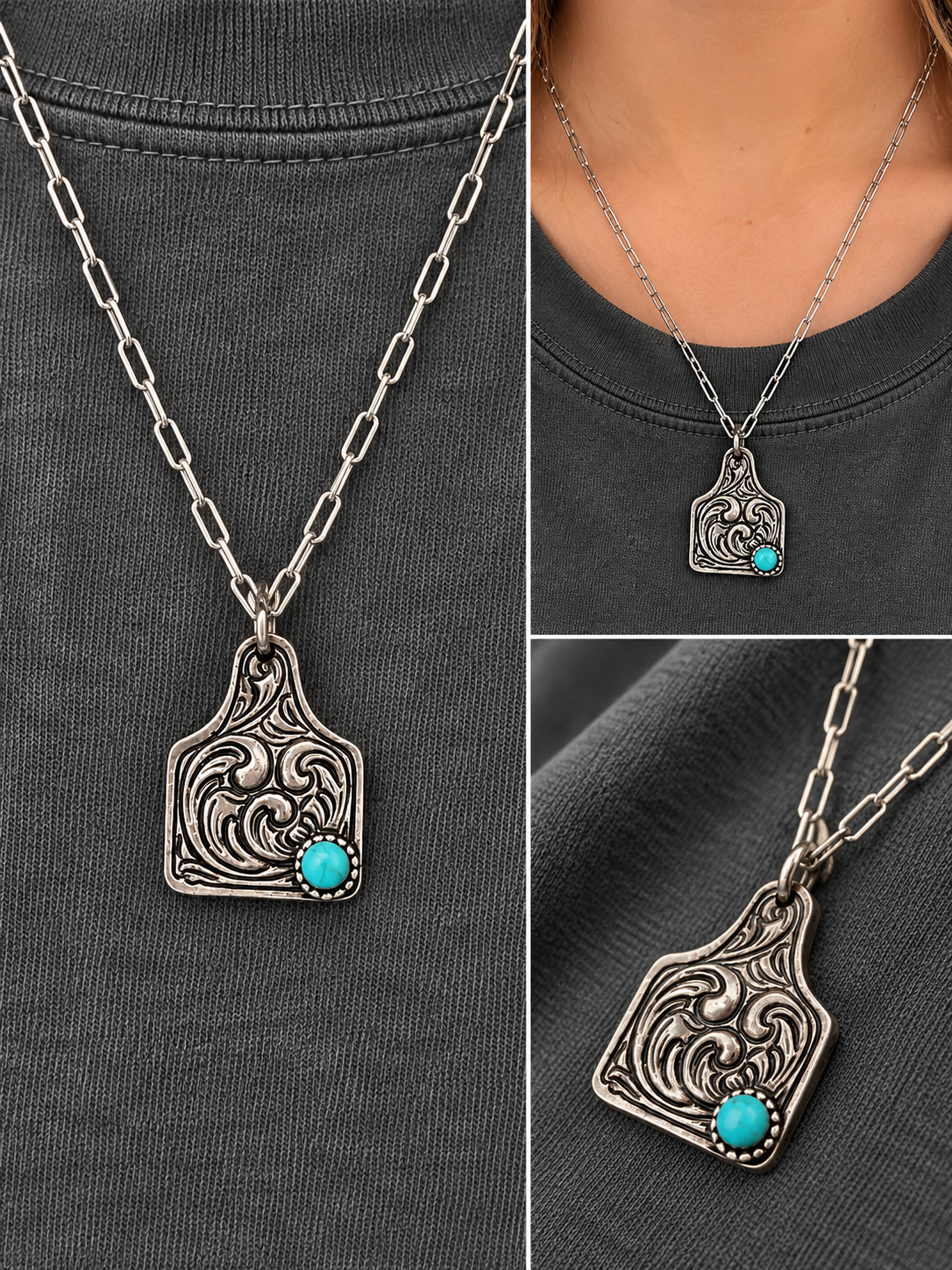 Outlaw Cattle Tag Necklace